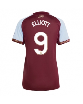 Aston Villa Harvey Elliott #9 Maglia Gara Casa Repliche 2025-26 Donna Maniche Corte